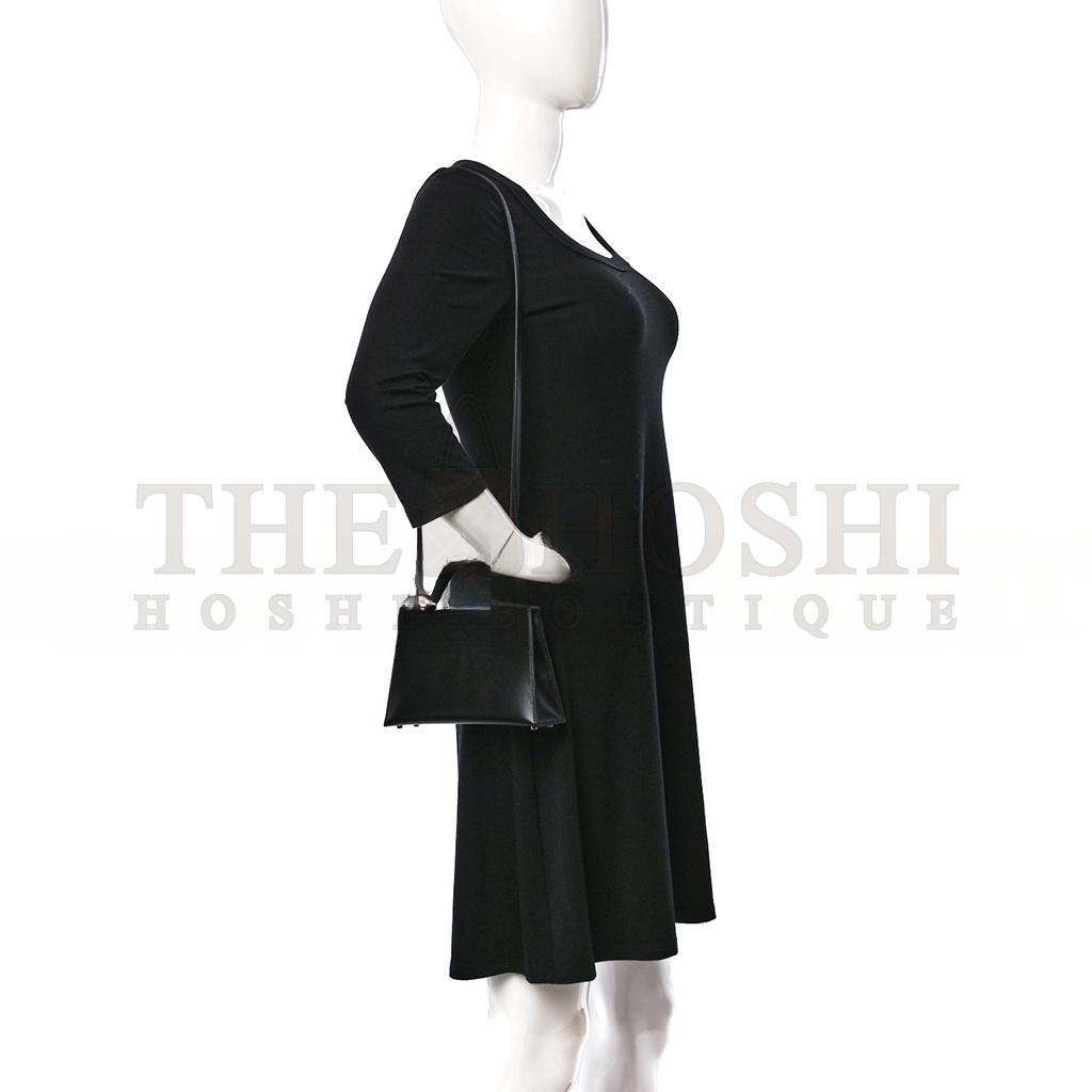 H**me5 BOX MINI KELLY II SELLIER BLACK (19*12*5.5cm) Master Quality